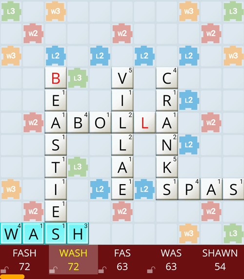 Words With Friends cheat board example