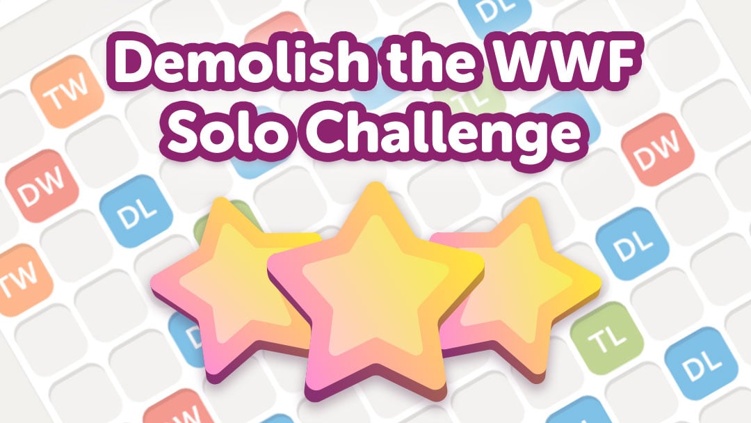 Demolish The WWF Solo Challenge graphic with three stars