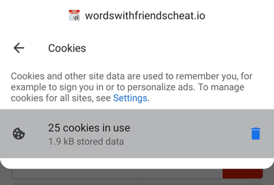 Chrome deleting cookies from wordswithfriendscheat.io